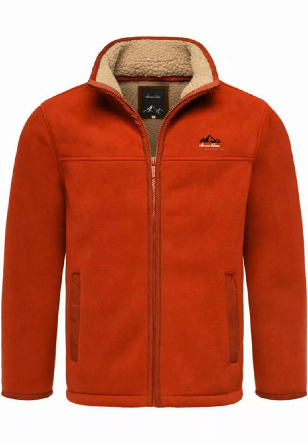 Amaci&Sons Fleecejacke OCONTO Fleecejacke Herren Teddyfell Sweatjacke Plüsc günstig online kaufen