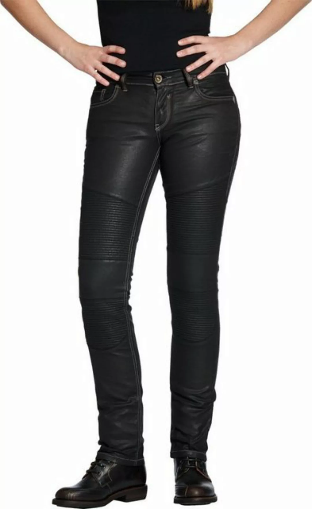 Rokker Motorradhose The Diva Biker Style Damenjeans günstig online kaufen