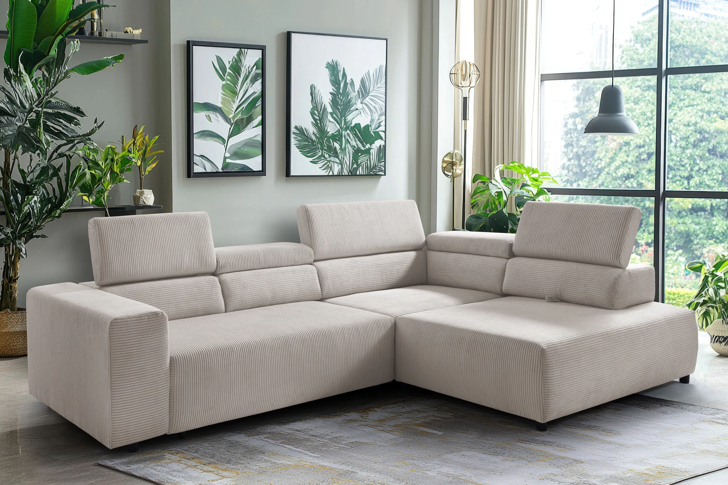 exxpo - sofa fashion Ecksofa »VITTORIO mit Komfortfunktionen, bequem und mo günstig online kaufen