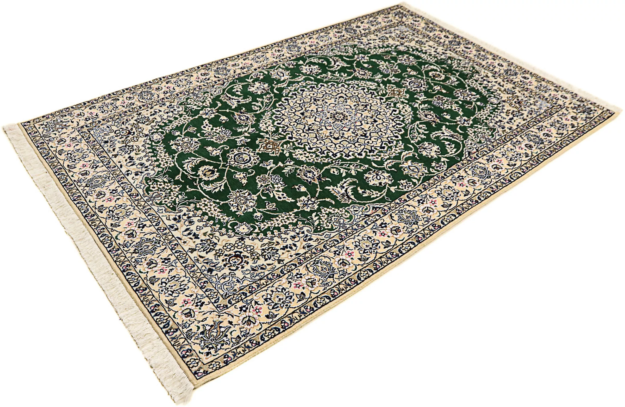 morgenland Orientteppich »Perser - Nain - Royal - 202 x 133 cm - dunkelgrün günstig online kaufen