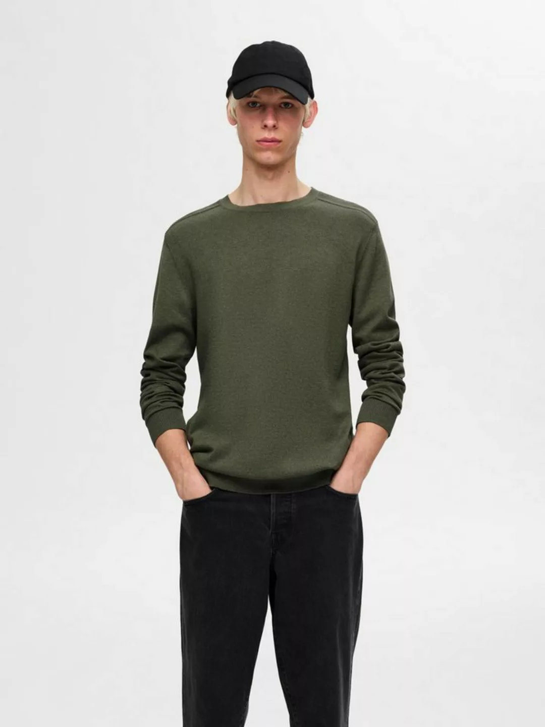 SELECTED HOMME Strickpullover SLHBERG CREW NECK NOOS günstig online kaufen