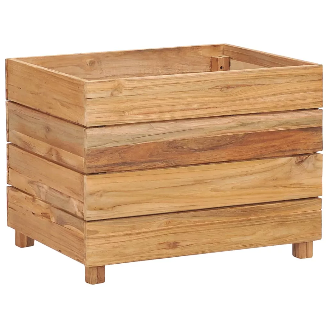 Hochbeet 50x40x38 Cm Teak Altholz Und Stahl günstig online kaufen