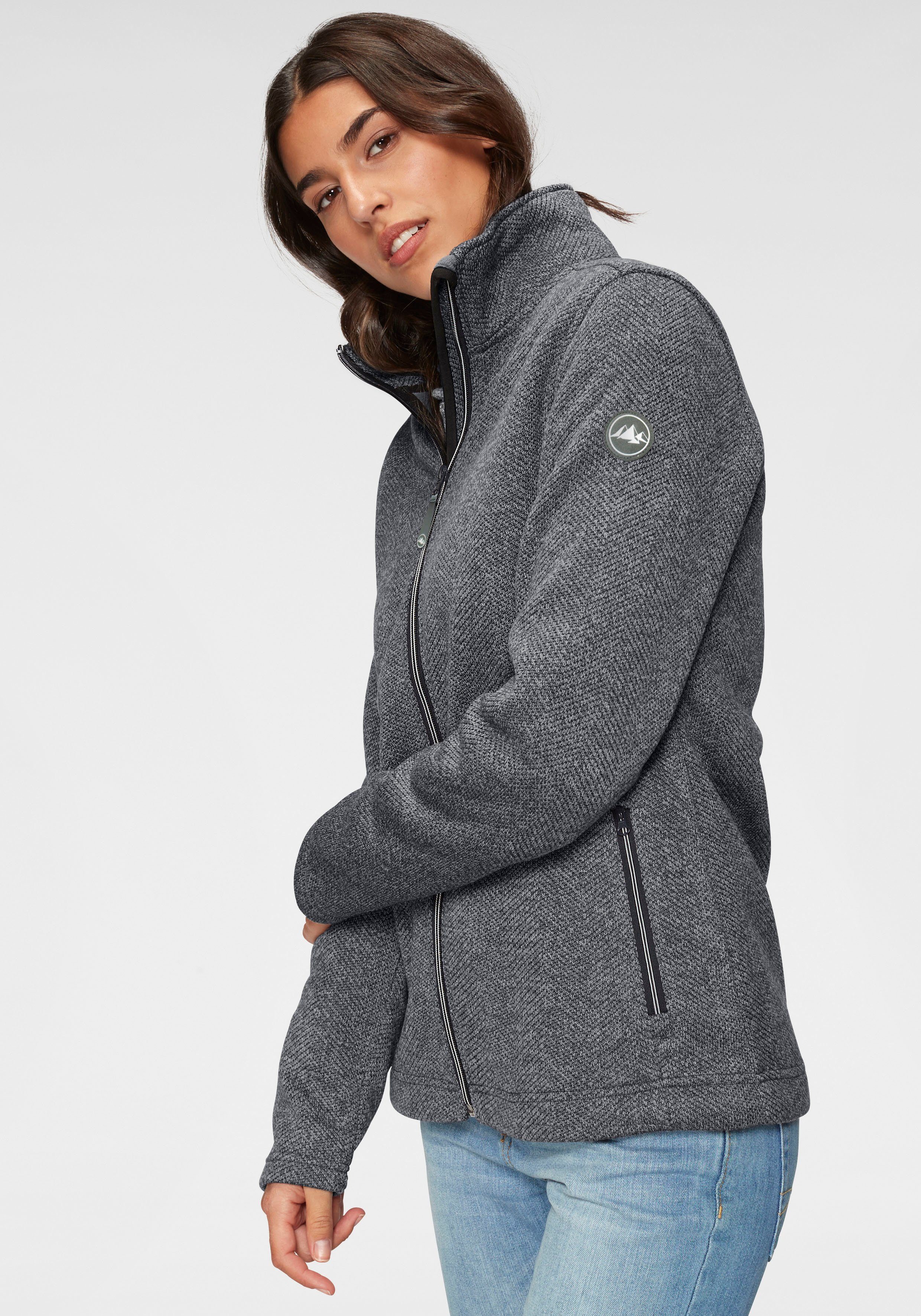 Polarino Strickfleecejacke, ohne Kapuze, für den Herbst, aus wärmendem Mate günstig online kaufen