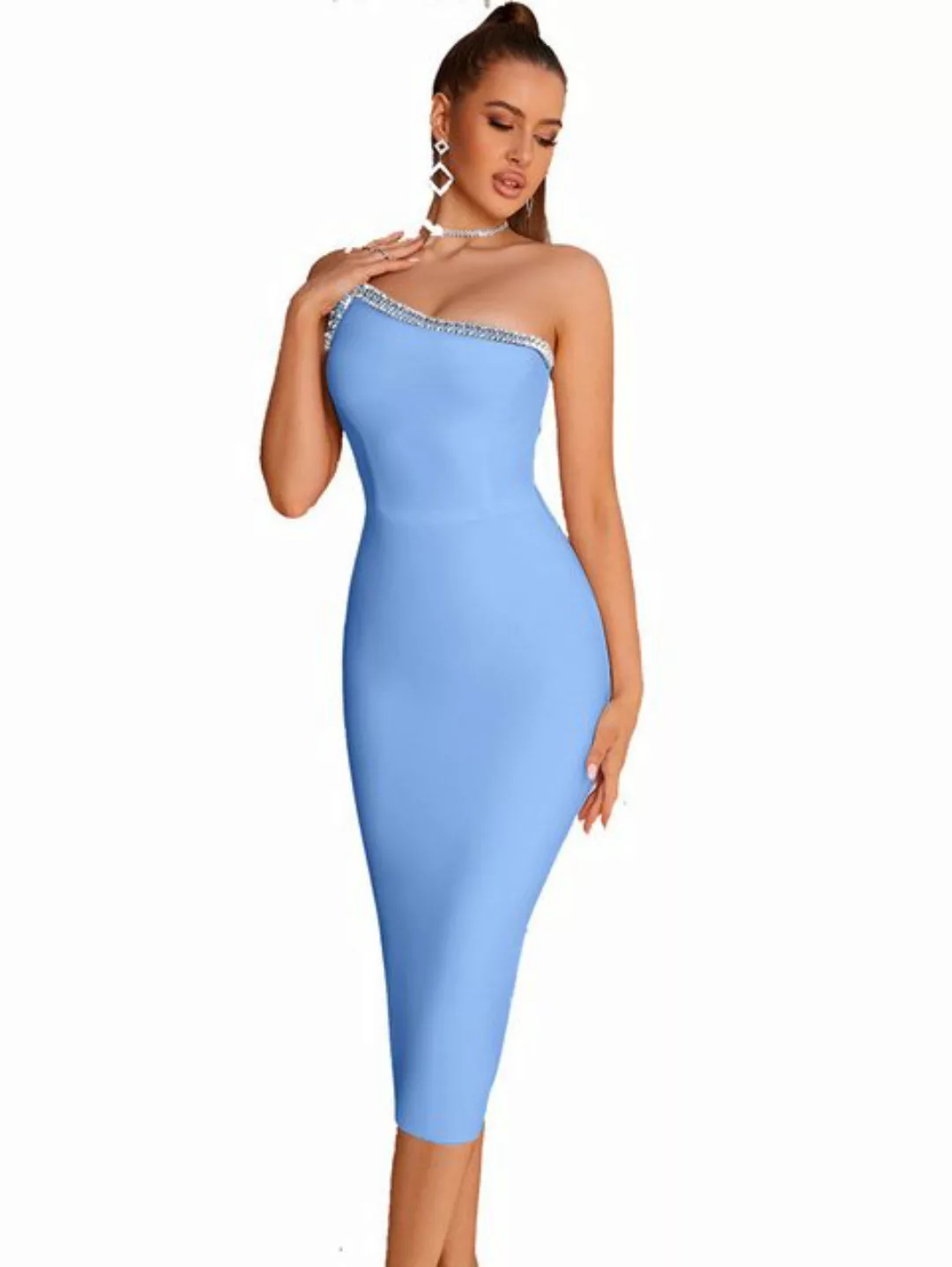 ZWY Abendkleid Bandage-Rock-Kleid, sexy schulterfreies Abendkleid Schlichte günstig online kaufen