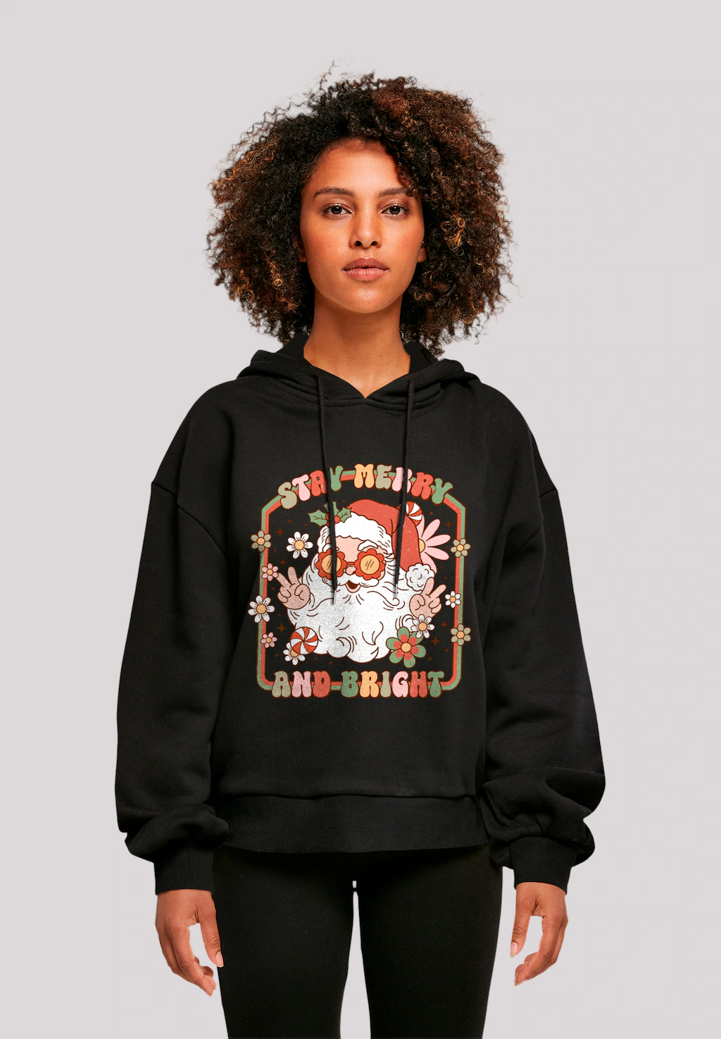 F4NT4STIC Kapuzenpullover "Stay Merry And Bright Hippie Santa", Premium Qua günstig online kaufen