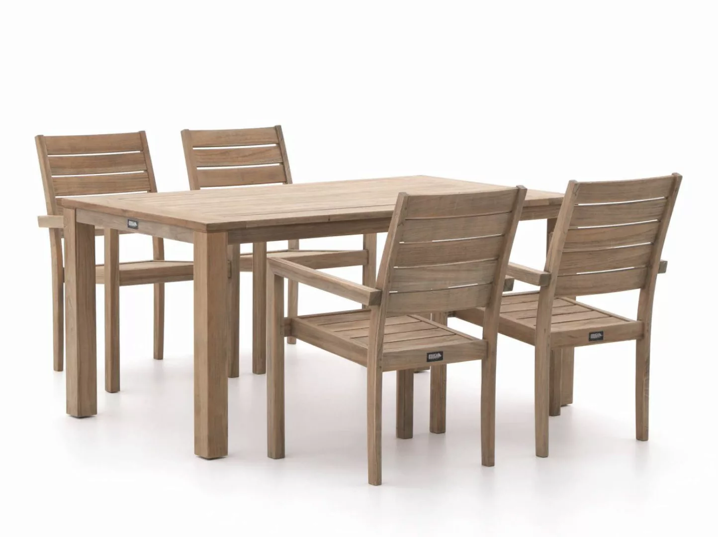 ROUGH-S Gartenmöbel-Set 160 cm 5-teilig stapelbar günstig online kaufen
