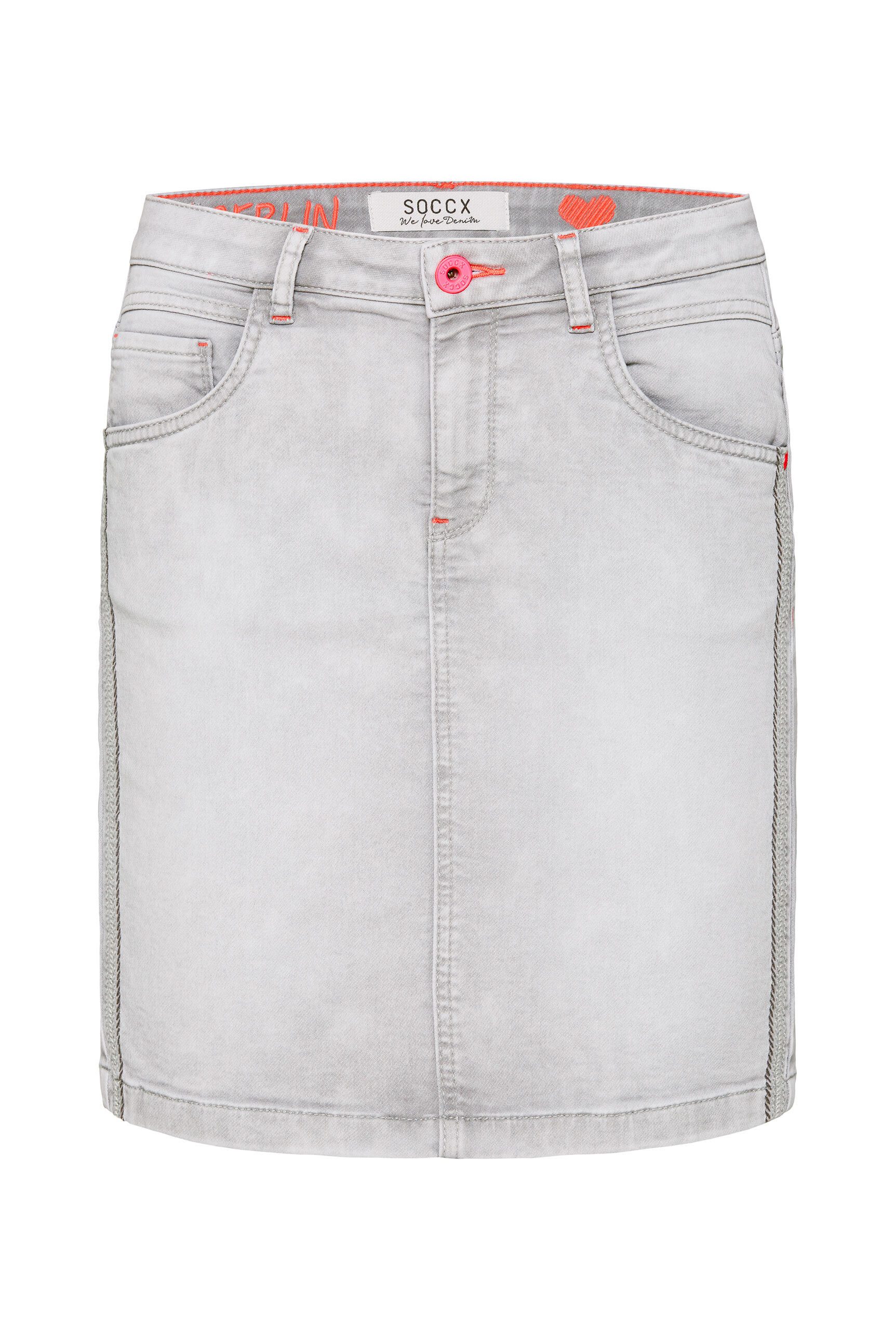 SOCCX Jeansrock, mit Gehschlitz günstig online kaufen