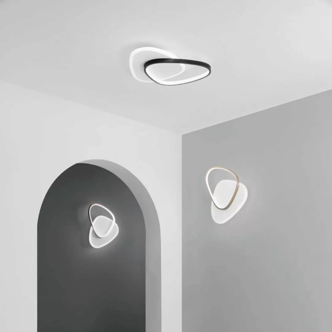 LED Wandleuchte Ayrton in Schwarz und Weiß 2x 20W 4800lm günstig online kaufen