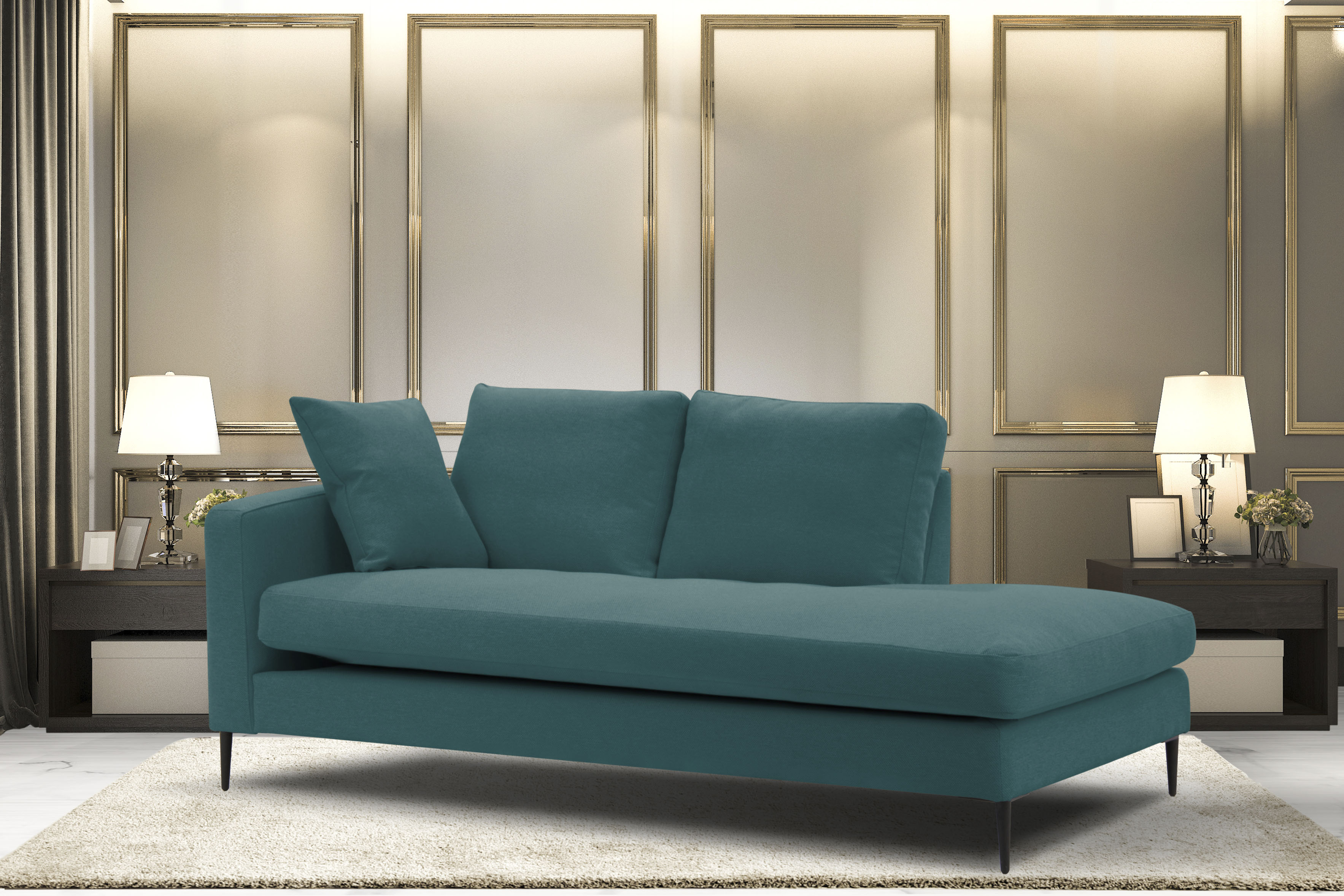 Leonique Recamiere "Cozy Chaiselongue, Maße B/T/H: 195/97/80 cm", mit losen günstig online kaufen