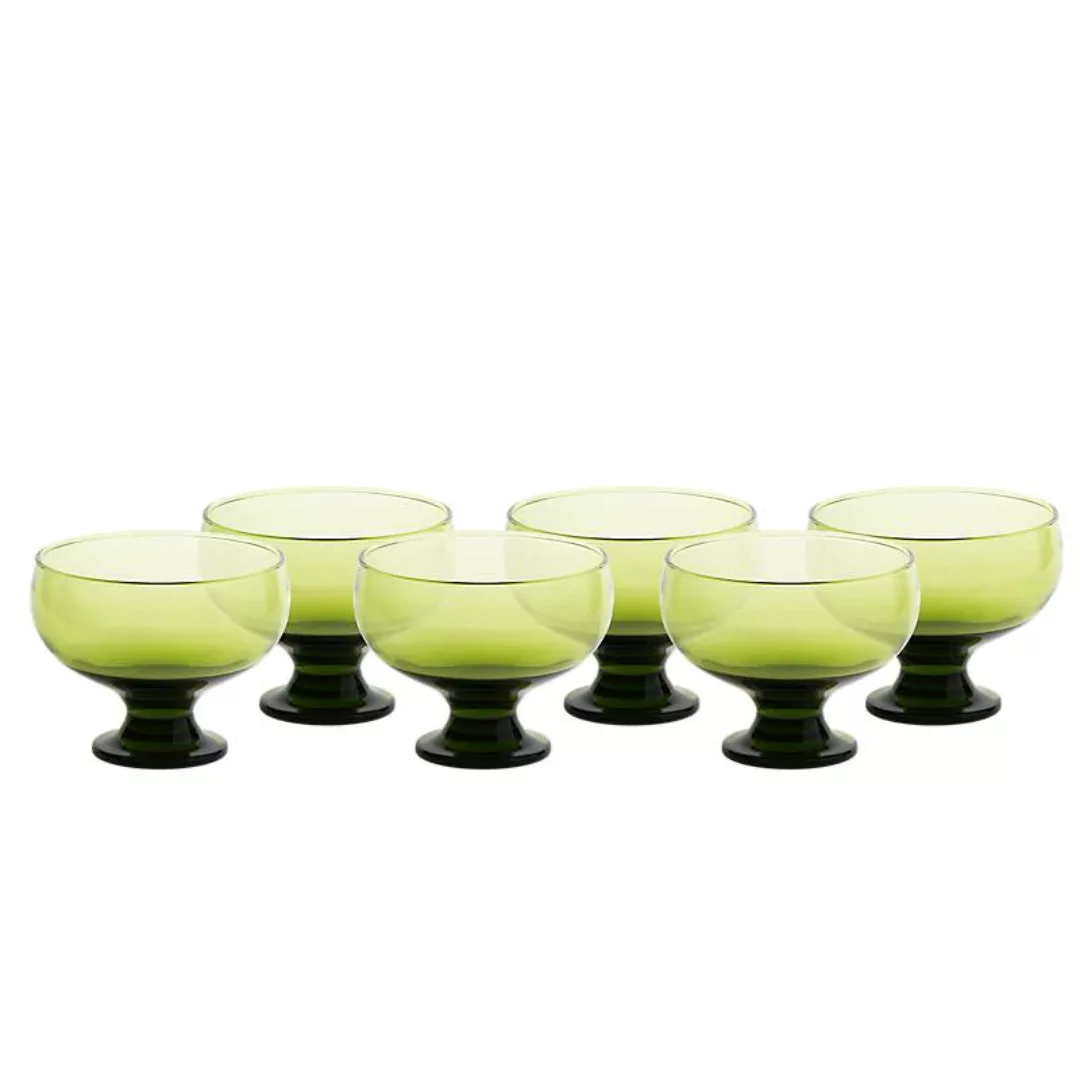 Eiscremeglas Eisbecher Desserschale grün Puro Colori 6er-Set 320ml Gelato günstig online kaufen
