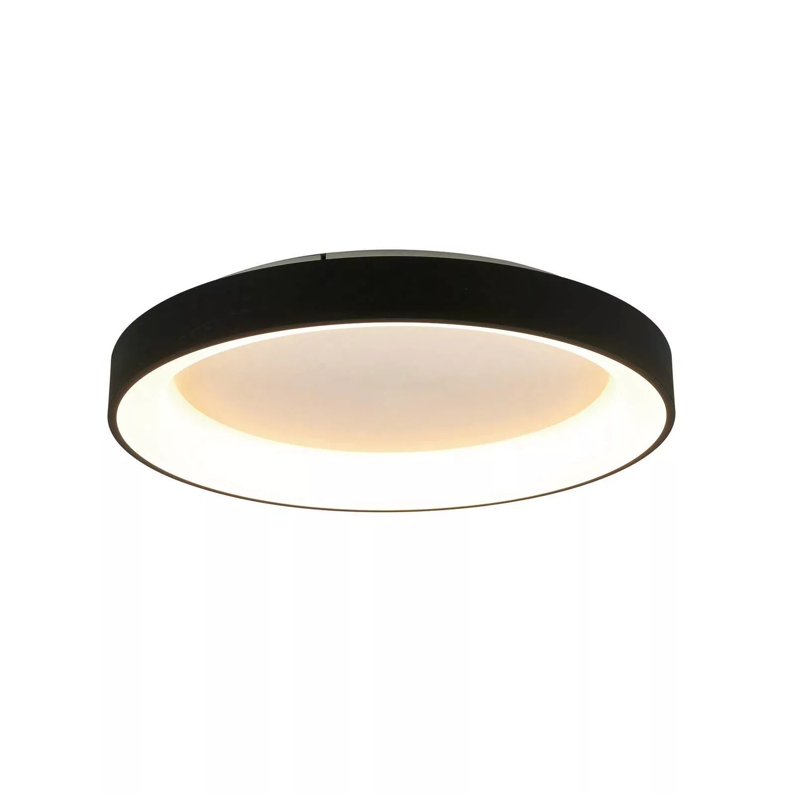 LED-Deckenlampe Niseko II CCT Fernbedienung, Ø 65cm, schwarz günstig online kaufen