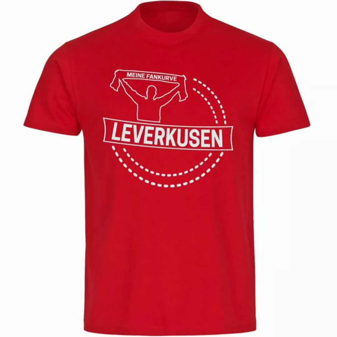 multifanshop T-Shirt Herren Leverkusen - Meine Fankurve - Männer günstig online kaufen