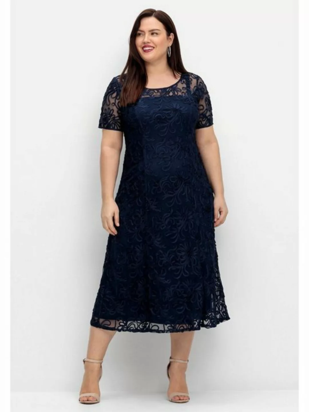 Sheego Abendkleid Große Größen mit dekorativen Zierborten günstig online kaufen