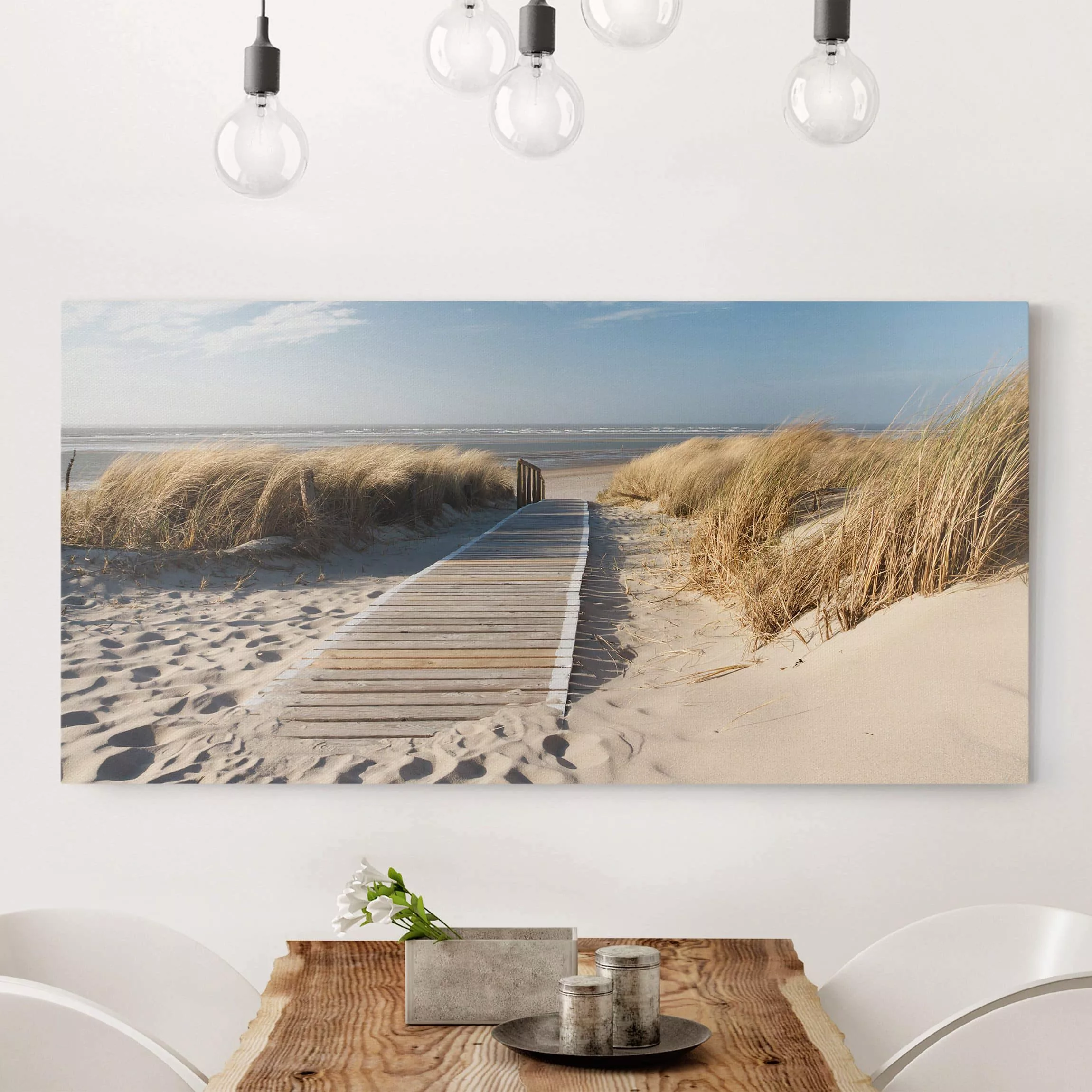 Leinwandbild Strand - Querformat Ostsee Strand günstig online kaufen