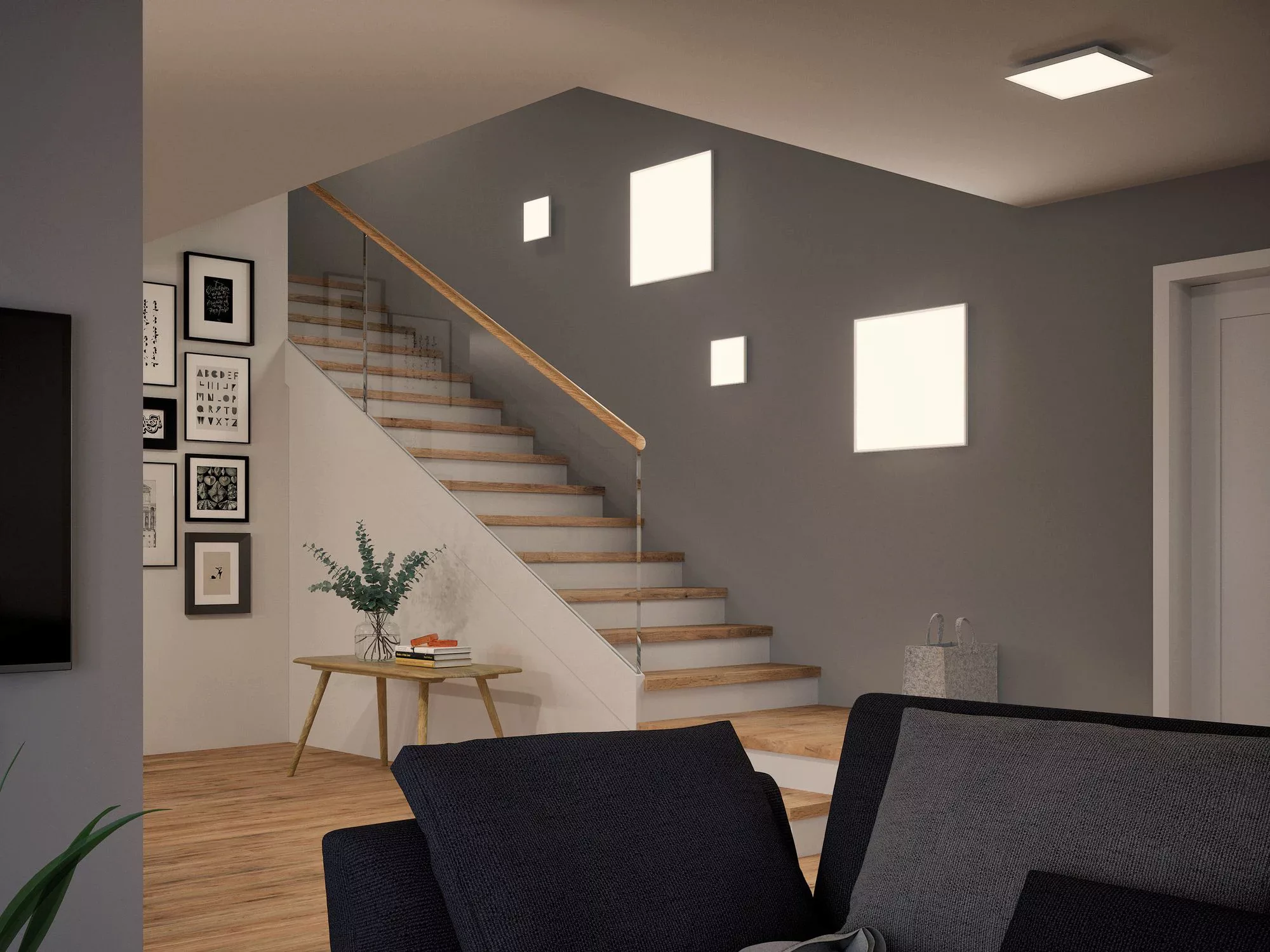 LED Deckenleuchte Valora in Weiß-matt dimmbar 595x595mm günstig online kaufen