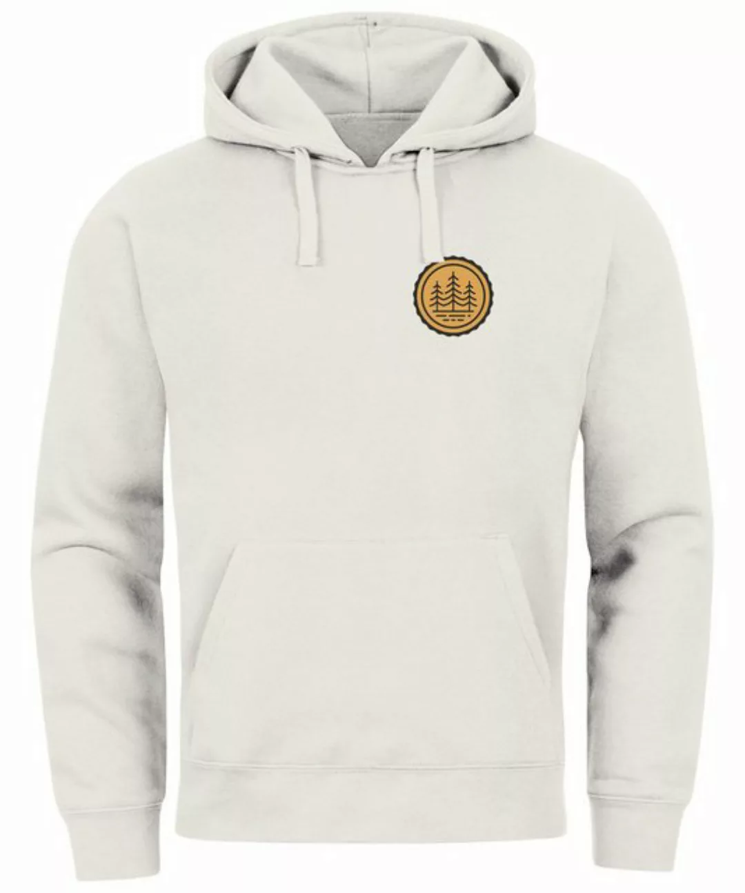 Neverless Hoodie Hoodie Herren Wald Bäume Logo Badge Naturliebhaber Outdoor günstig online kaufen