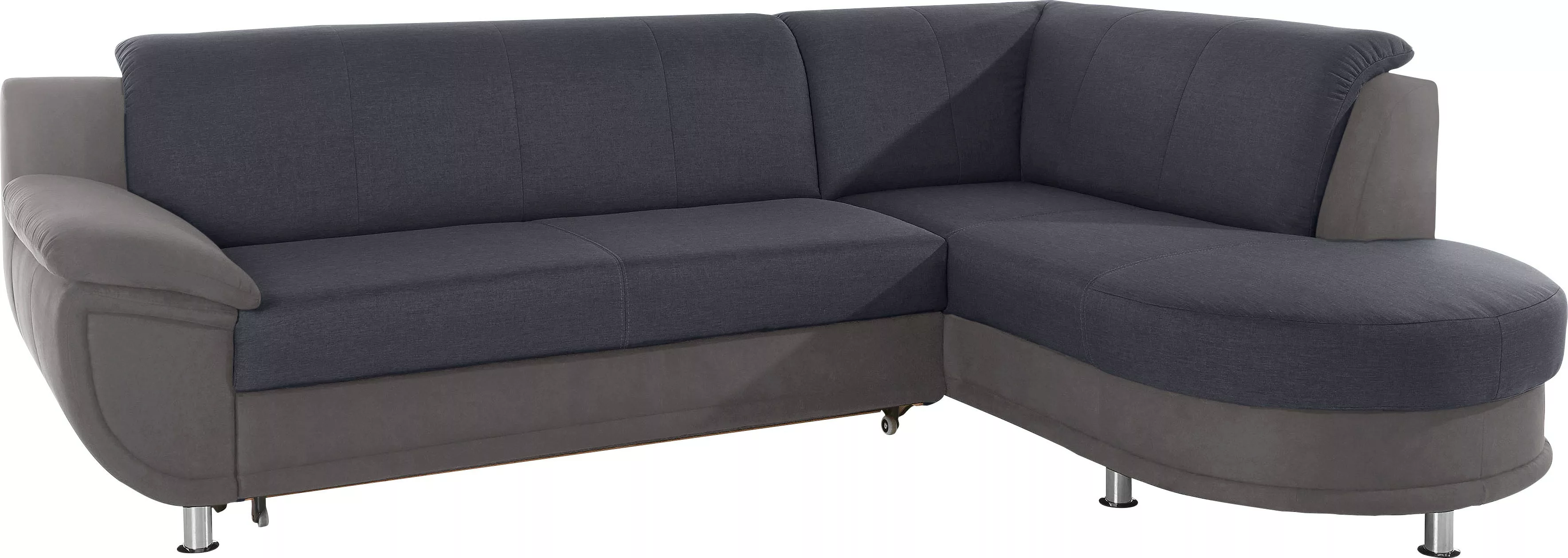 TRENDMANUFAKTUR Ecksofa "Rondo 3, zeitlos und bequem, Materialmix, breite A günstig online kaufen