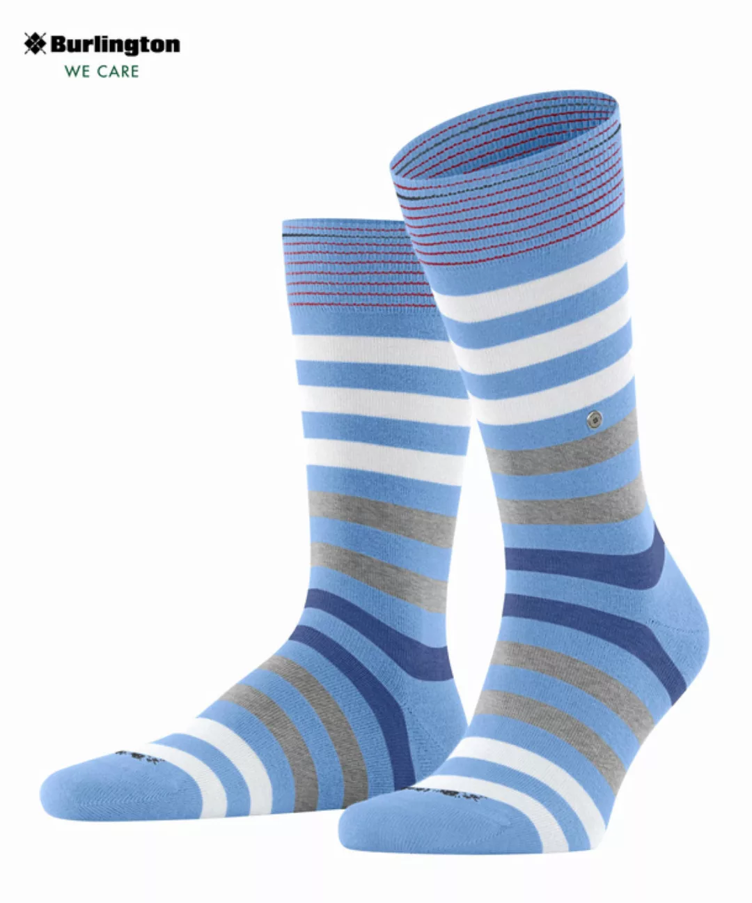 Burlington Blackpool Herren Socken, 40-46, Blau, Streifen, Baumwolle, 21023 günstig online kaufen