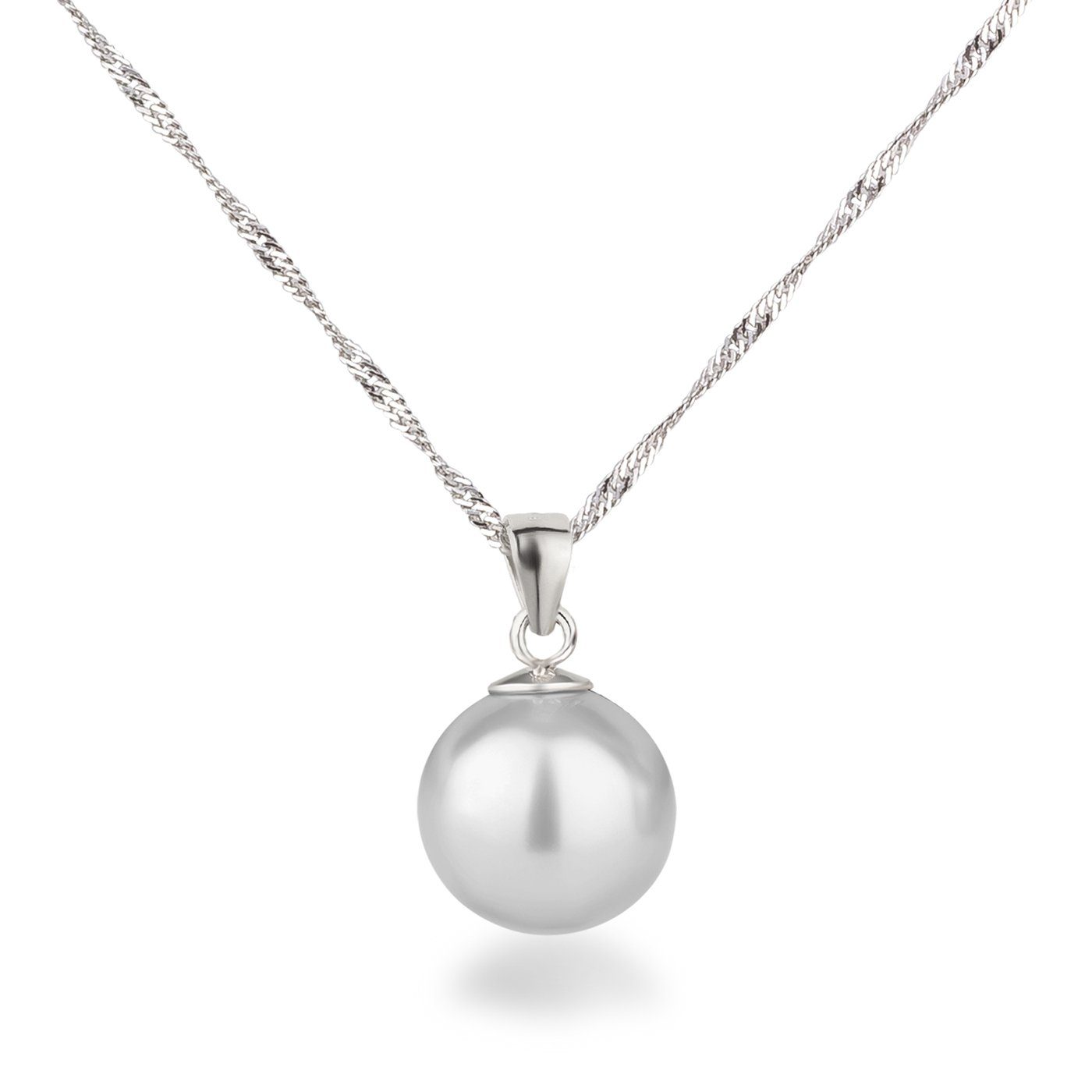 Schöner-SD Kette mit Anhänger 12mm Perle günstig online kaufen