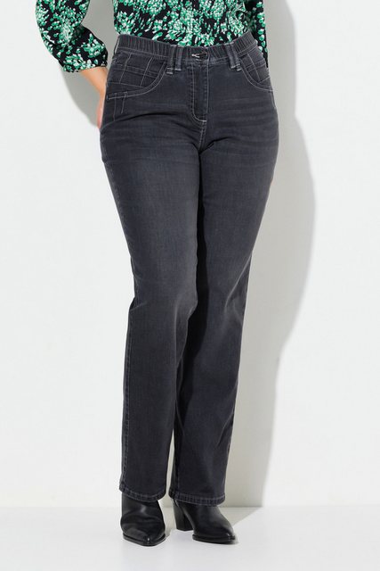 Ulla Popken 5-Pocket-Jeans Jeans Mandy weites Bein 5-Pocket-Schnitt günstig online kaufen