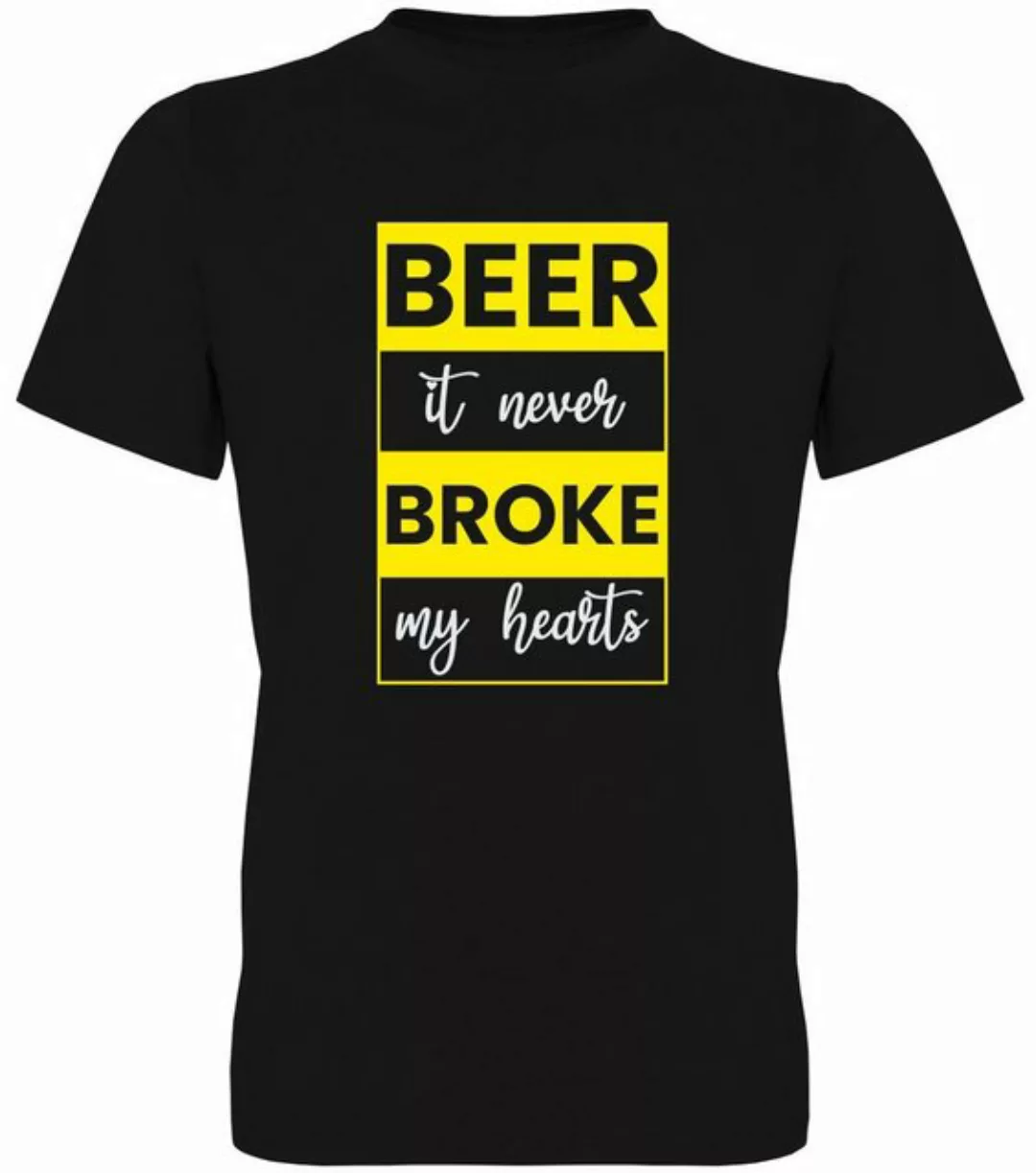 G-graphics T-Shirt Beer it never broke my hearts Herren T-Shirt, mit Frontp günstig online kaufen