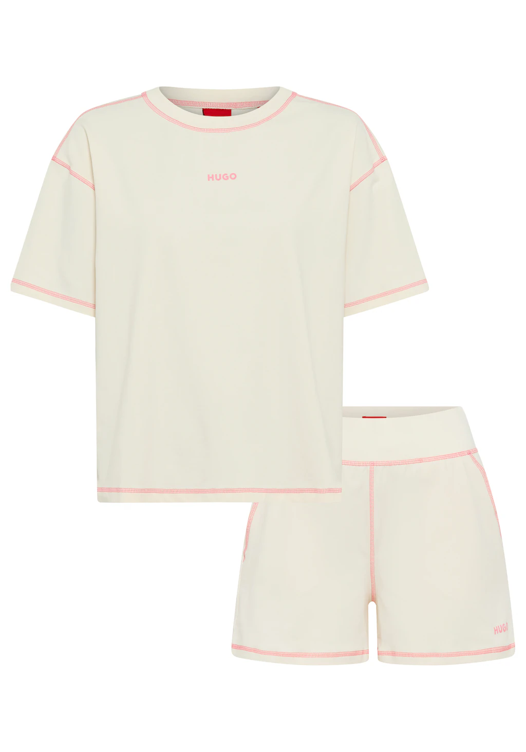 HUGO Underwear Shorty "NITE SET", kontrastfarbene Nähte, relaxed fit günstig online kaufen