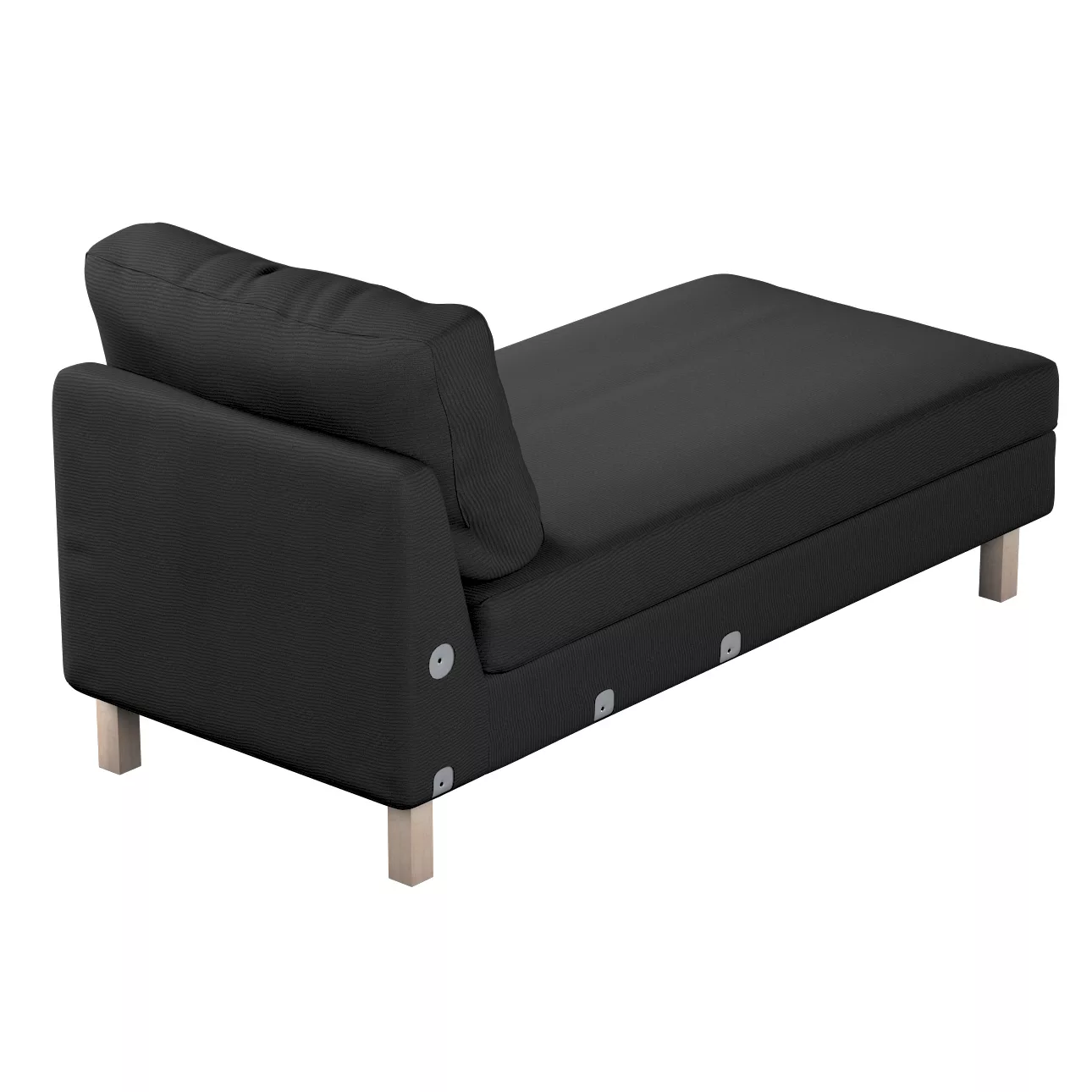 Bezug für Karlstad Recamiere Zustellsofa, kurz, schwarz, Bezug für Karlstad günstig online kaufen