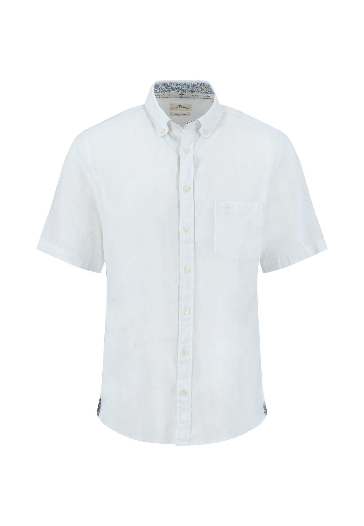FYNCH-HATTON Kurzarmhemd Button-Down-Kragen günstig online kaufen