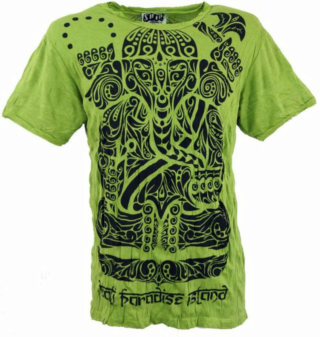 Guru-Shop T-Shirt Sure Herren T-Shirt Tribal Ganesha - lemon alternative Be günstig online kaufen