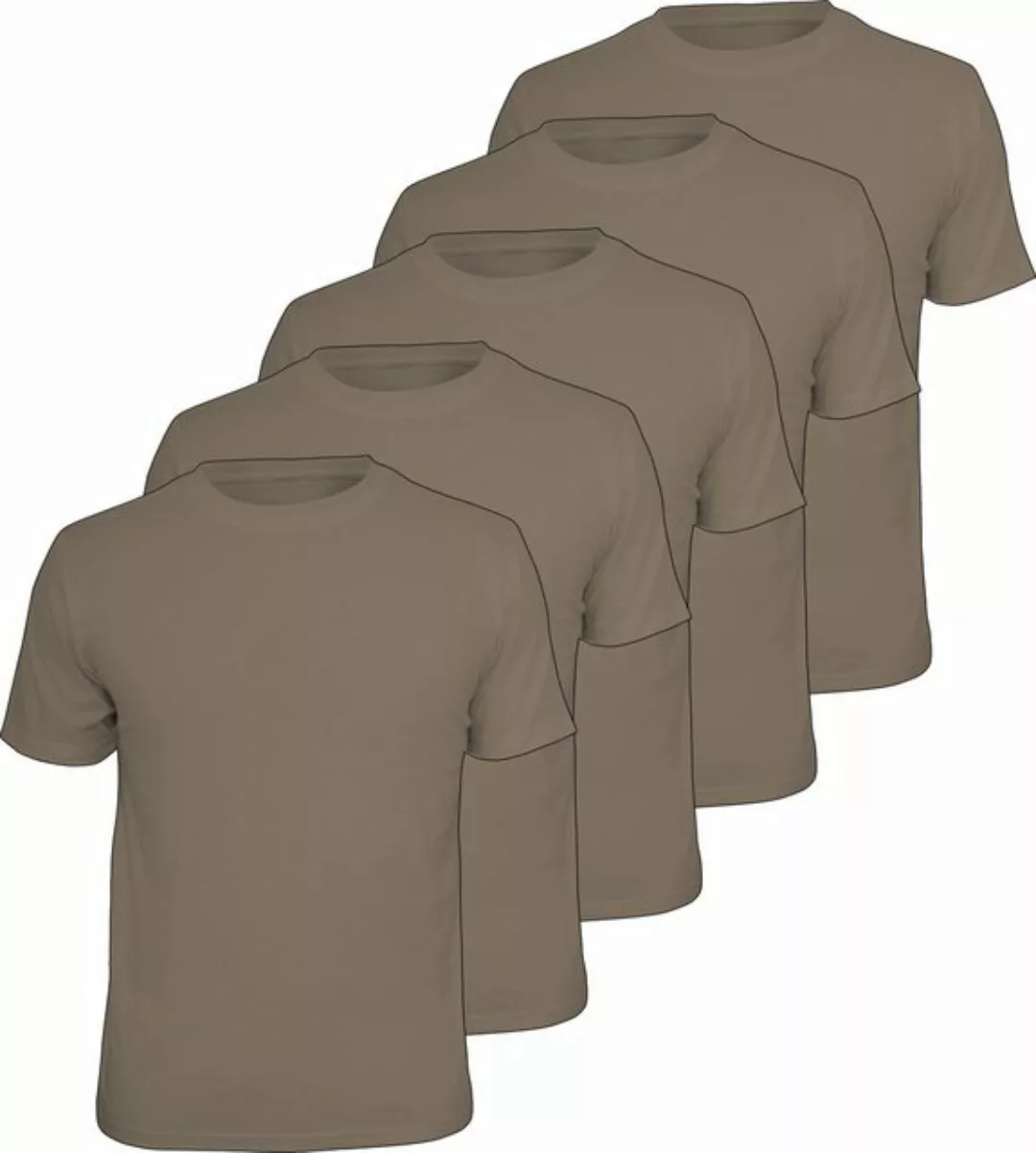 LOBO NEGRO® T-Shirt Arbeits-Worker Shirts 5er Pack Farbe: Schlamm günstig online kaufen