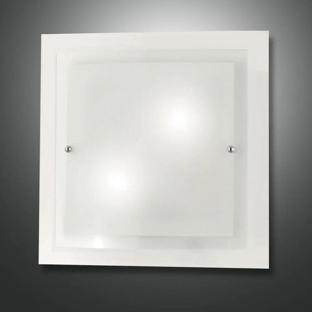 Wandleuchte Naxar in Weiß E27 2-flammig 300x300mm günstig online kaufen