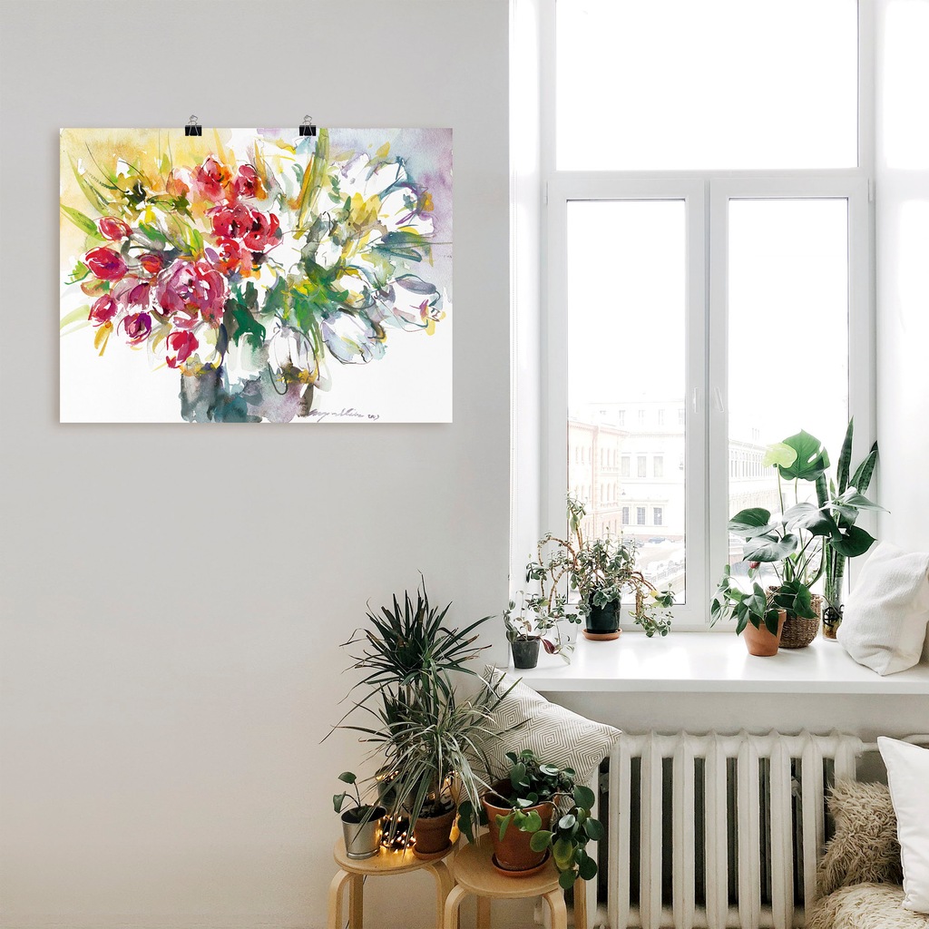 Artland Wandbild »Blumenstrauß IV«, Blumen, (1 St.), als Leinwandbild, Post günstig online kaufen
