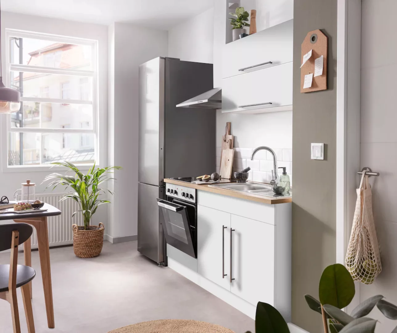 KOCHSTATION Küchenzeile "KS-Samos", ohne E-Geräte, Breite 160 cm günstig online kaufen