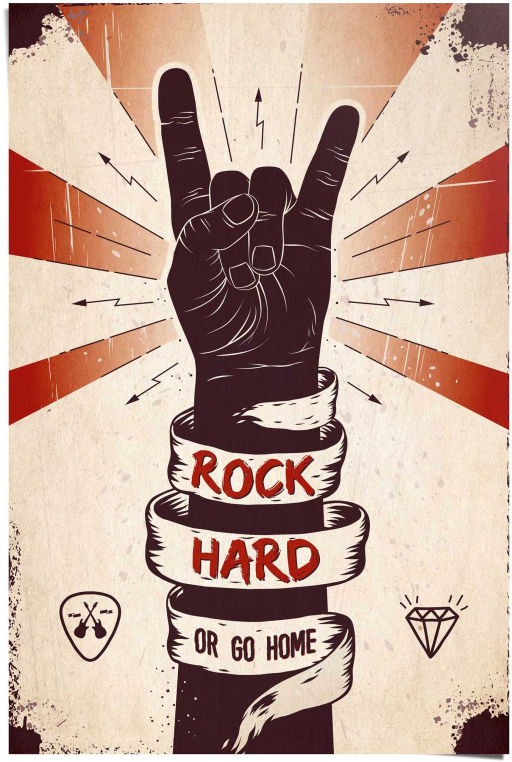 Reinders Poster "Rock Hard", (1 St.) günstig online kaufen