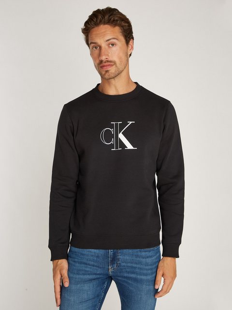 Calvin Klein Jeans Sweatshirt OUTLINE MONOLOGO CREW NECK mit Markenlabel günstig online kaufen