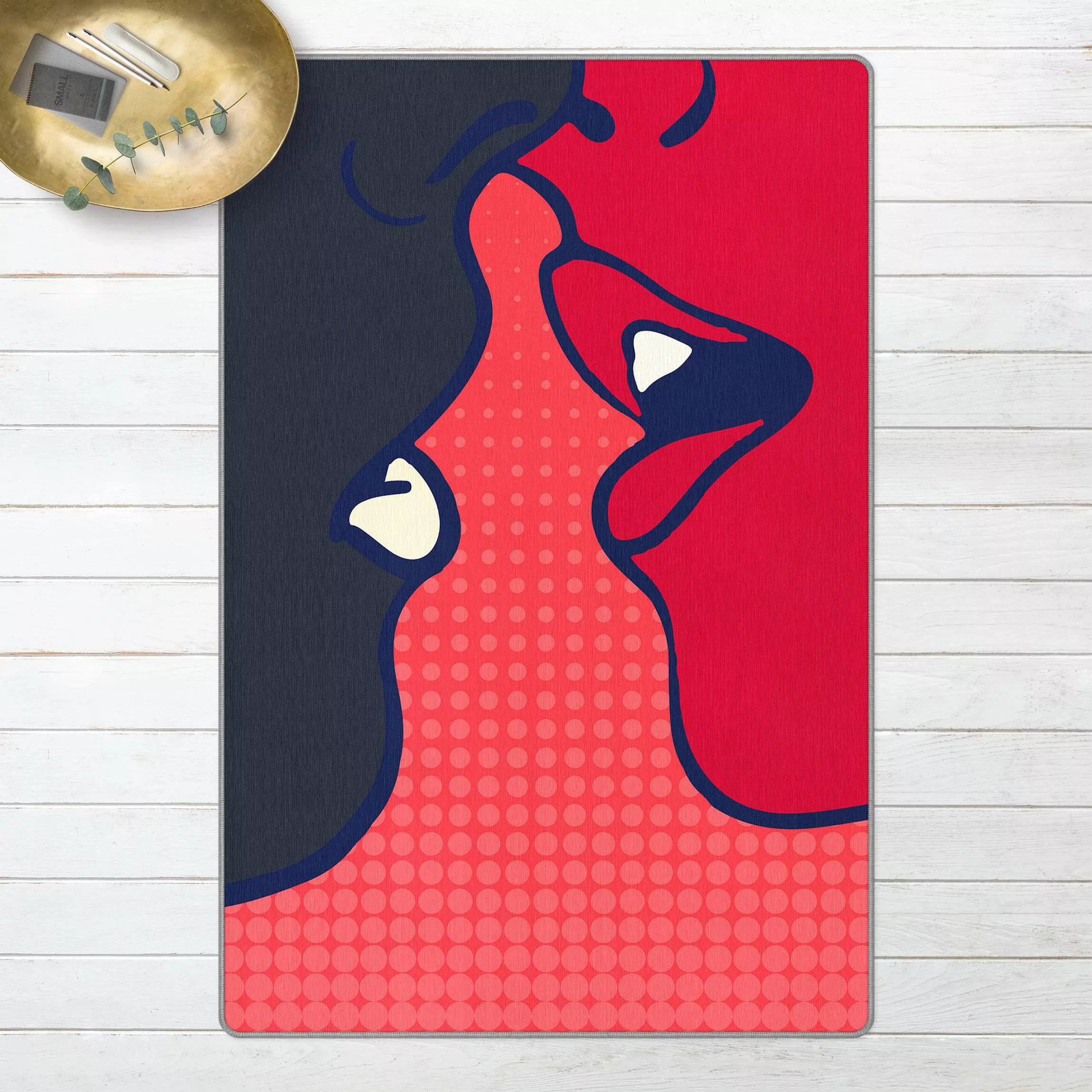 Teppich Pop Art Kiss günstig online kaufen