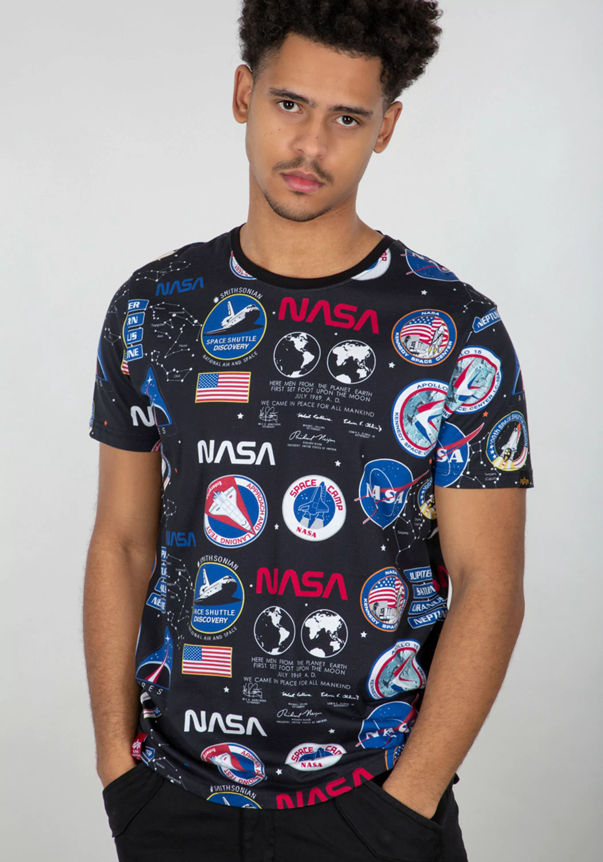 Alpha Industries T-Shirt "ALPHA INDUSTRIES Men - T-Shirts NASA AOP T-Shirt" günstig online kaufen