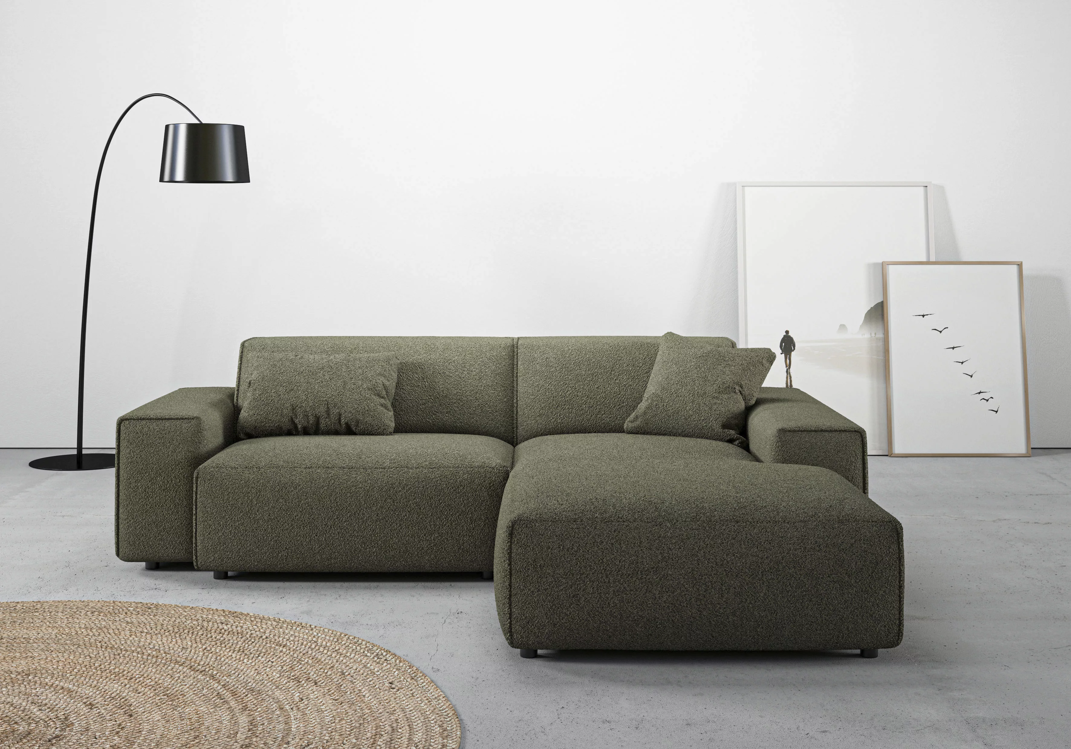 andas Ecksofa Glimminge L-Form auch in Breitcord, Feincord + Easy care-Bezu günstig online kaufen