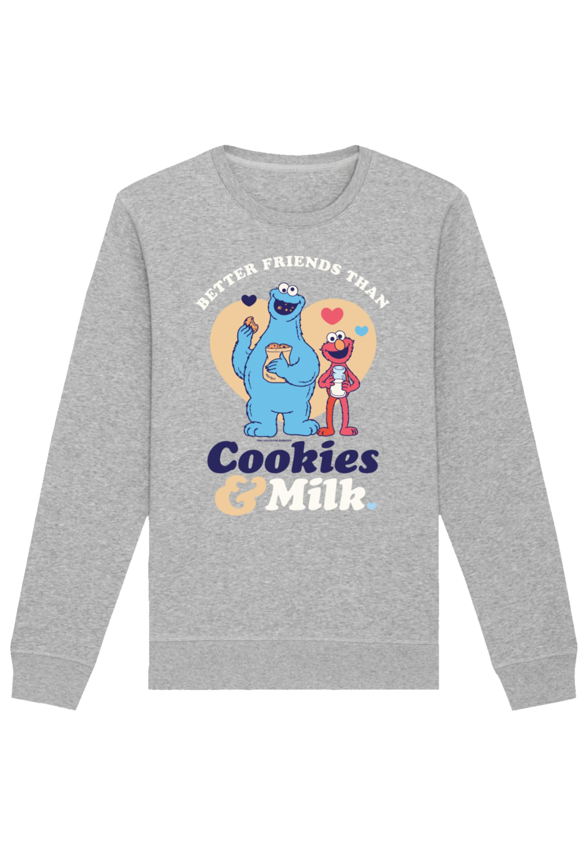 F4NT4STIC Sweatshirt "Sesamstraße Cookies & Milk", Premium Qualität,Nostalg günstig online kaufen