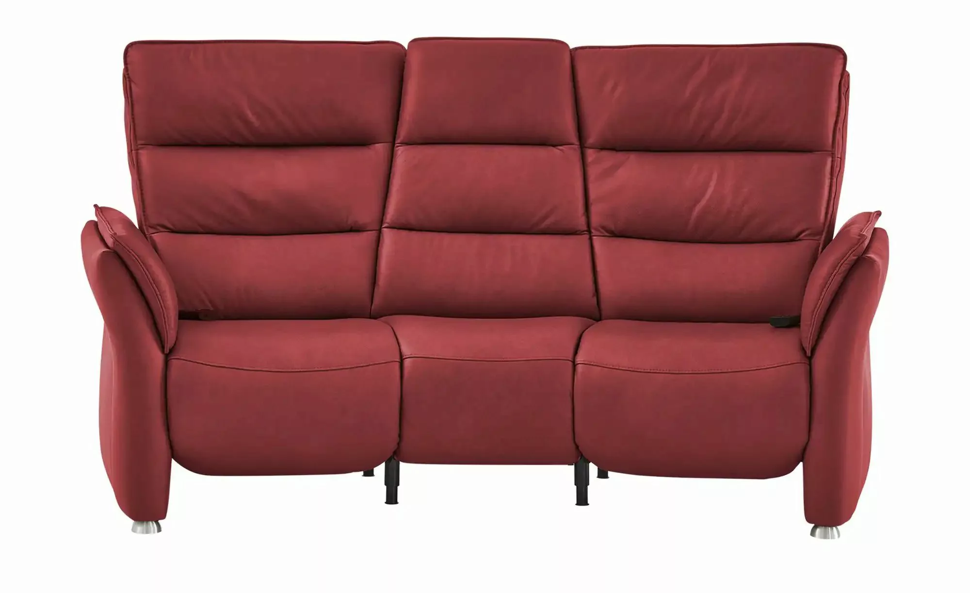 Hukla Trapezsofa Echtleder Corina ¦ rot ¦ Maße (cm): B: 202 H: 112 T: 120.0 günstig online kaufen