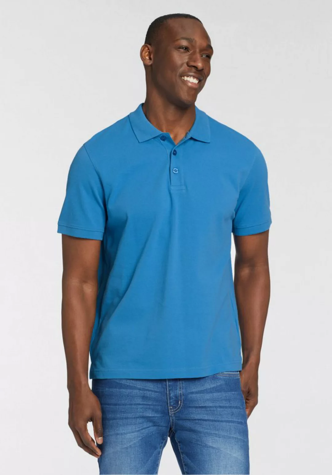 Man's World Poloshirt Kurzarm, lockere Passform, unifarben günstig online kaufen