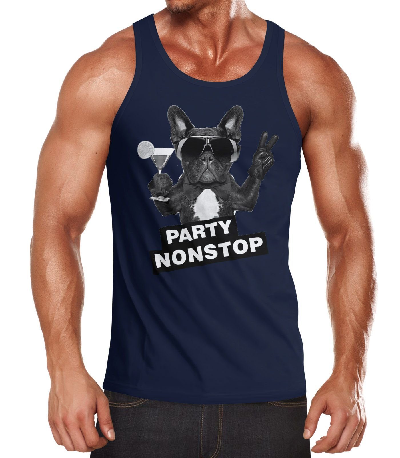 Neverless Tanktop Party Herren Tank-Top Nonstop günstig online kaufen
