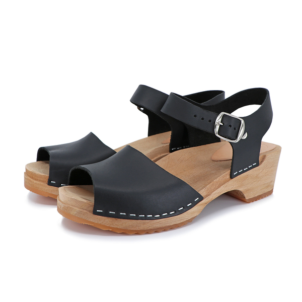 Mila - Schwedische Holz Clogs Sandale Von Me&Myclogs - Low Heel günstig online kaufen