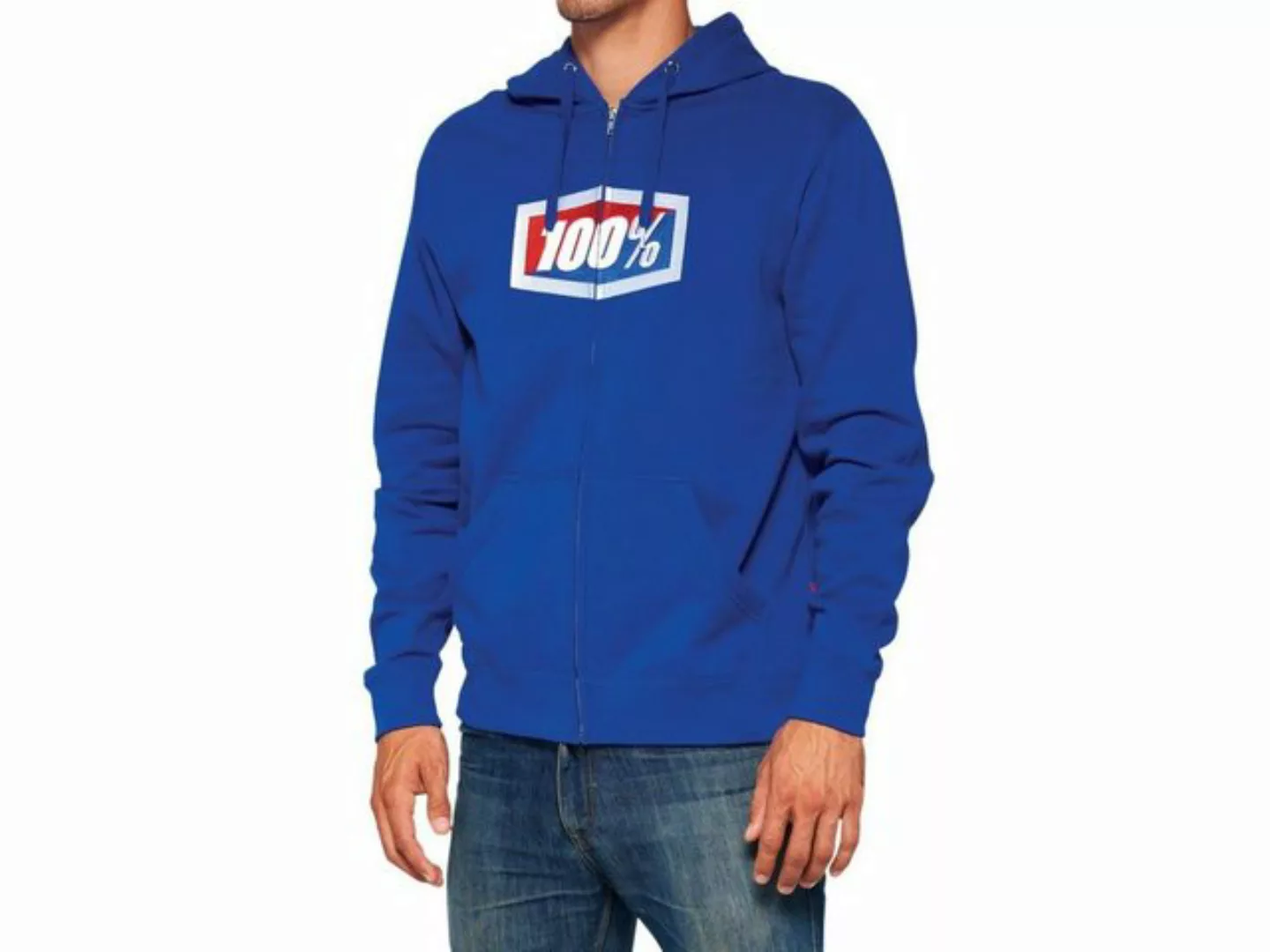 100% Kapuzenpullover Hoodies 100% Official full-zip Hoody - Royal M- (1-tlg günstig online kaufen