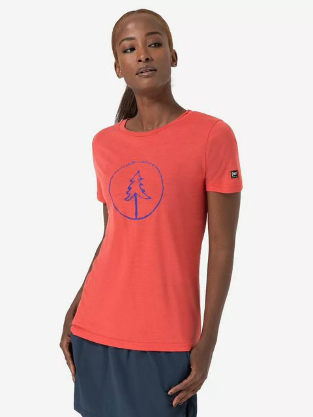 SUPER.NATURAL Print-Shirt Merino T-Shirt W BUBBLE TREE TEE funktioneller Me günstig online kaufen