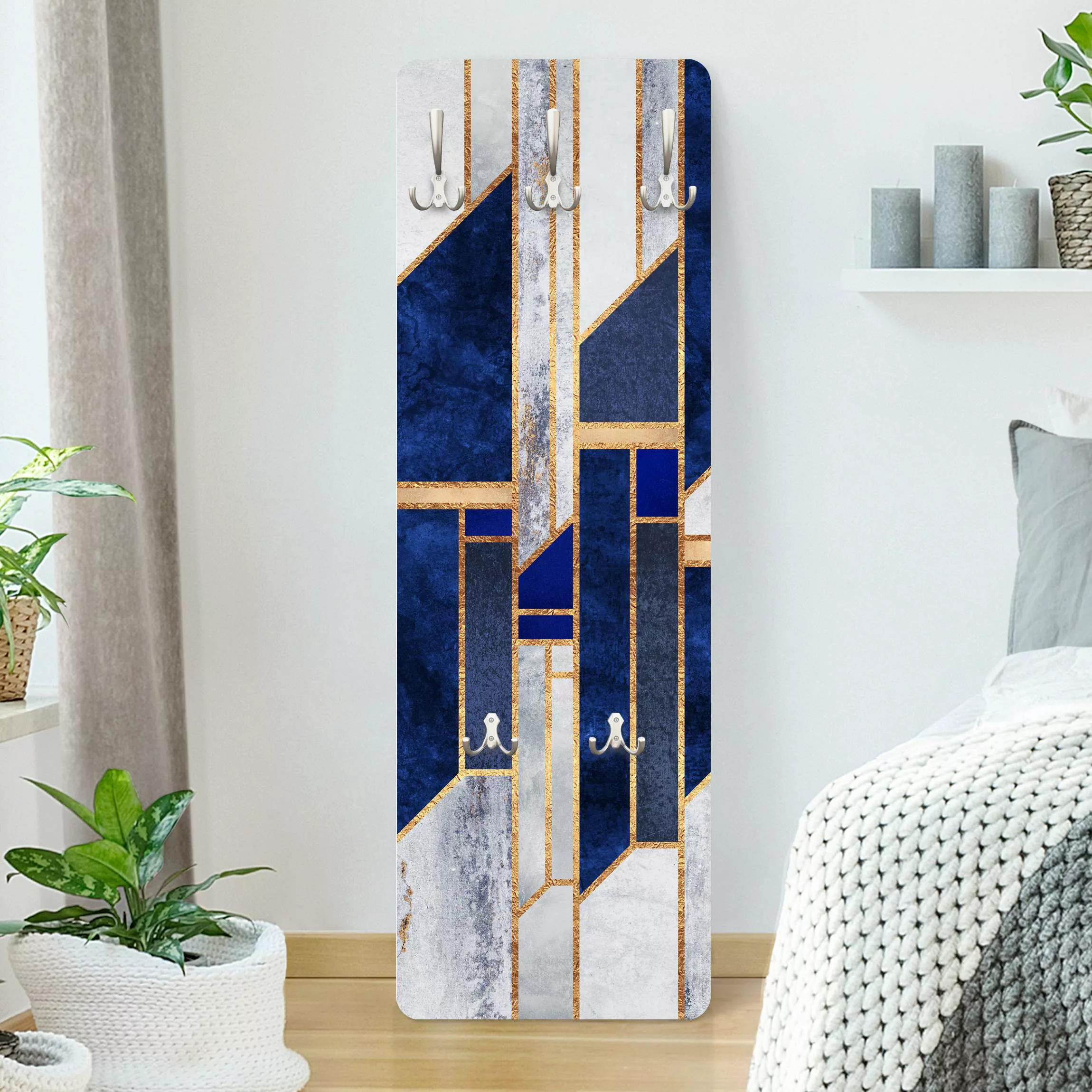 Wandgarderobe Geometrische Formen mit Gold günstig online kaufen