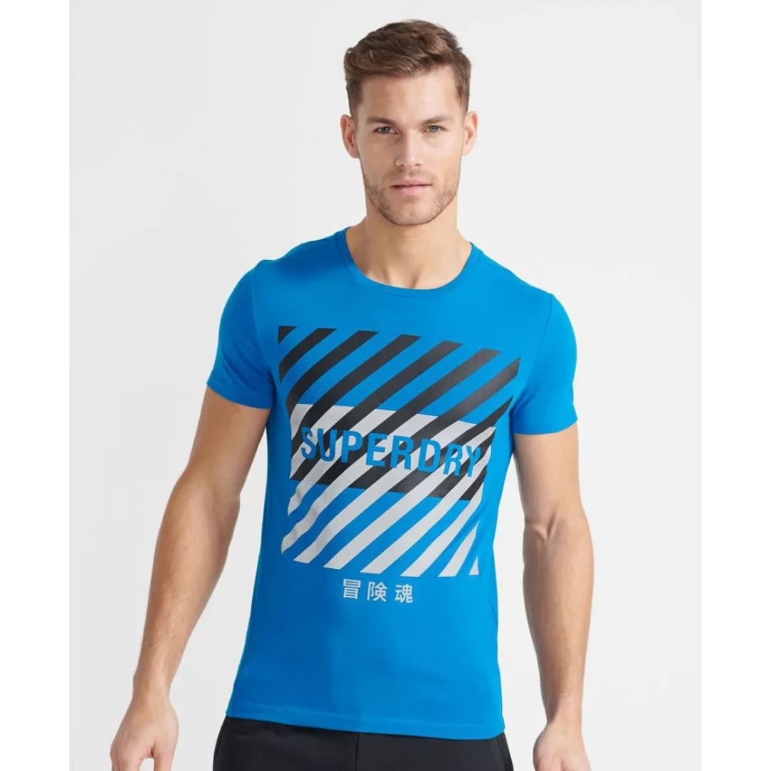 Superdry Training Core Sport Graphic Kurzarm T-shirt S Naval Blue günstig online kaufen