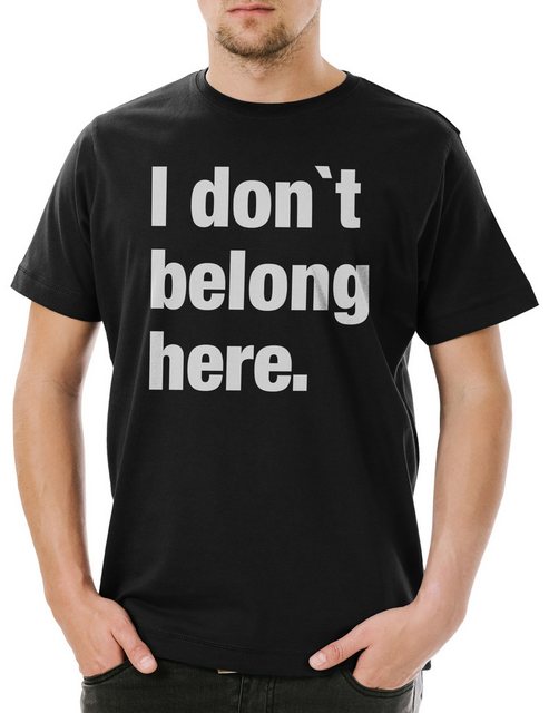 Urban Backwoods Print-Shirt I Don't Belong Here Herren T-Shirt Pessimismus günstig online kaufen