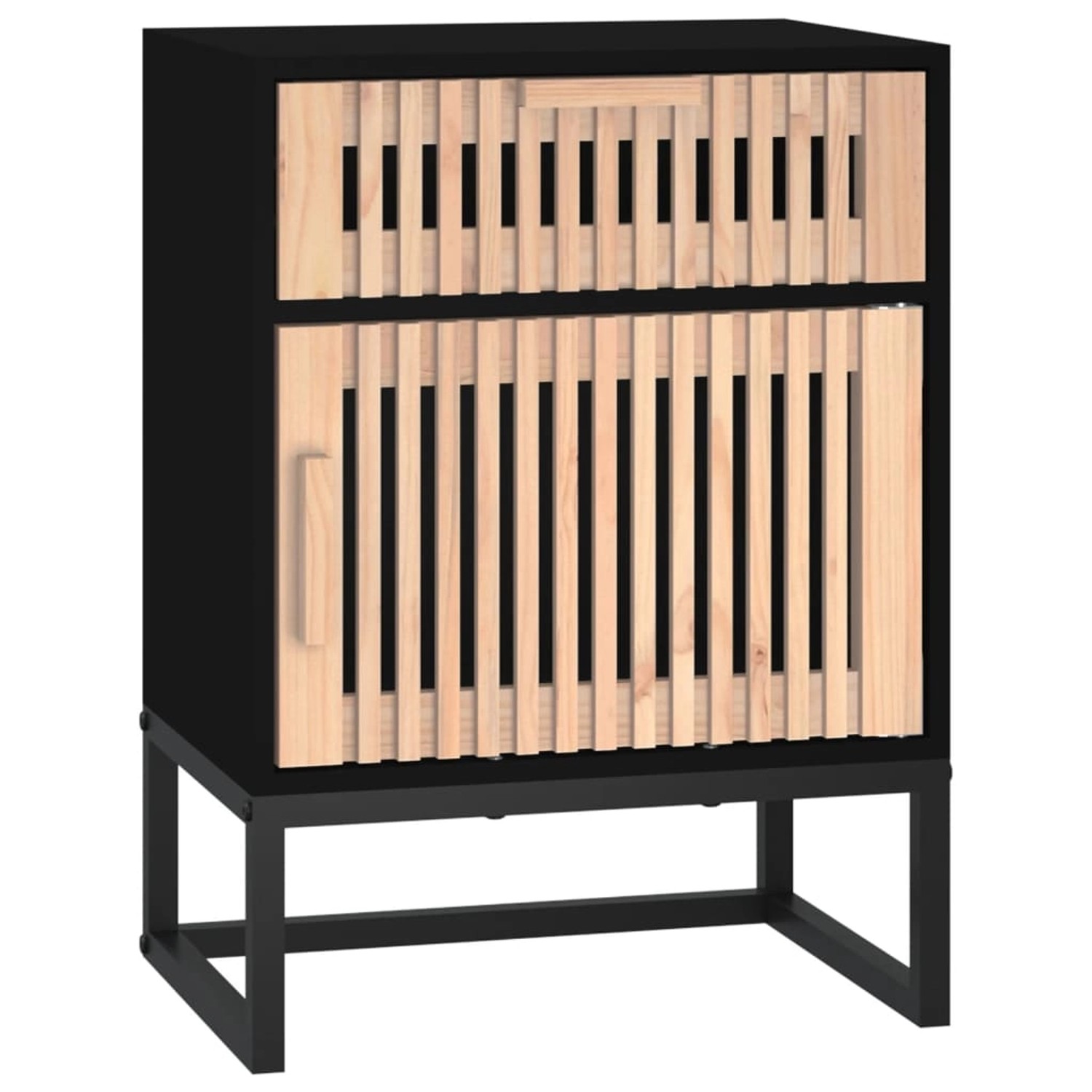 Vidaxl Nachttisch Schwarz 40x30x55,5 Cm Holzwerkstoff & Eisen günstig online kaufen