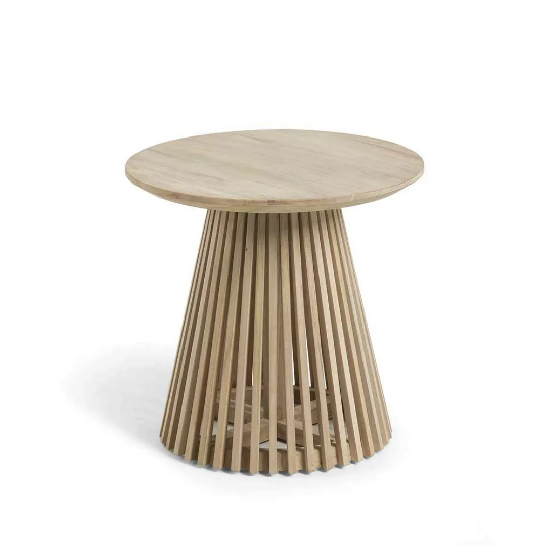Beistelltisch aus Teak Massivholz runde Tischform günstig online kaufen